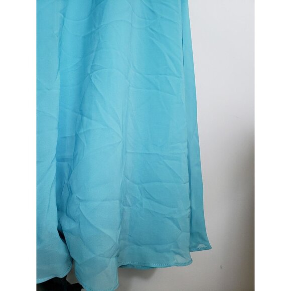 Ants Womens Sz 4 Formal Dress Turquoise Sleeveless Floor Length Prom Lace Up NWT - Picture 4 of 6